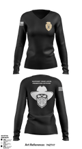 Los Angeles County Probation Department 35543601 Women's Long Sleeve V-neck Shirt - 1