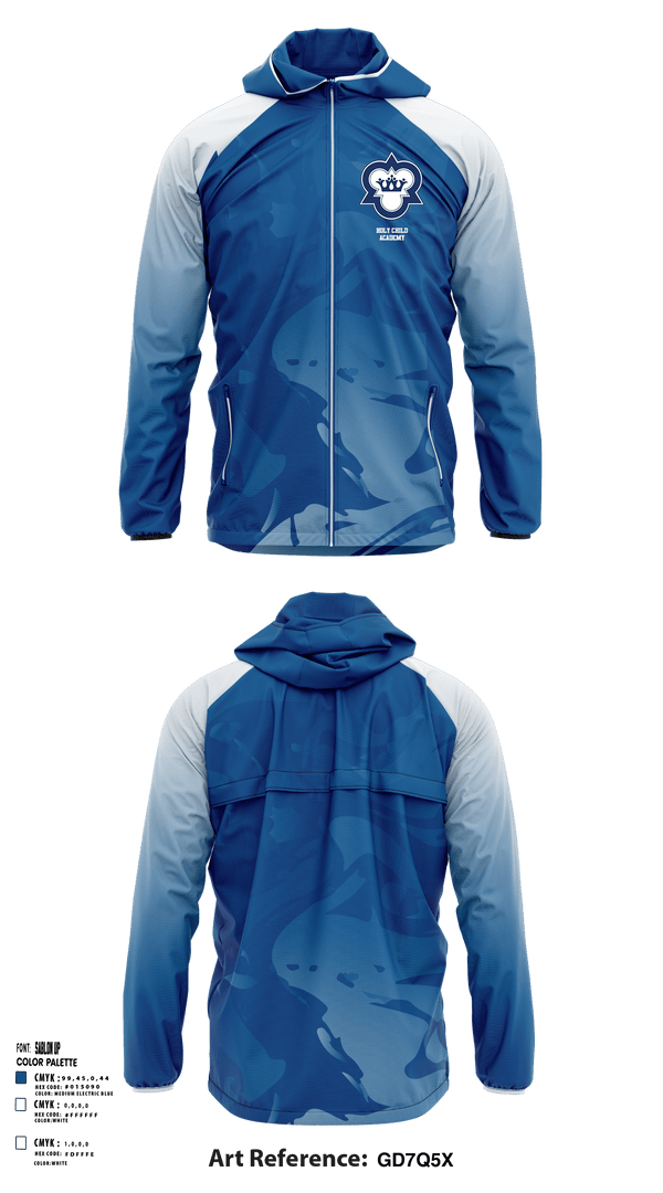 Windbreaker, Holy Child Academy, Spirit Store, Teamtime, Team time, sublimation, custom sports apparel, team uniforms, spirit wear, spiritwear, sports uniforms, custom shirts, team store, custom team store, fundraiser sports, apparel fundraiser