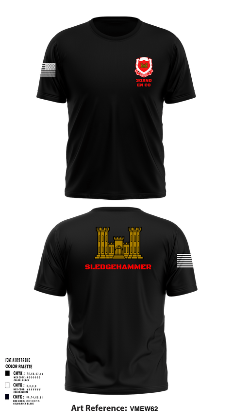 Short Sleeve Performance Shirt, 302nd EN CO, Army, Teamtime, Team time, sublimation, custom sports apparel, team uniforms, spirit wear, spiritwear, sports uniforms, custom shirts, team store, custom team store, fundraiser sports, apparel fundraiser