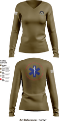 Postfontaine Medical 17094937 Women's Long Sleeve V-neck Shirt - 2