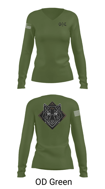 Alpha Company, 5th GSB 40097456 Women's Long Sleeve V-neck Shirt - 31