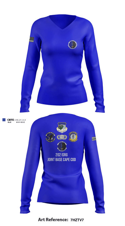 203d Intelligence Squadron 80622247 Women's Long Sleeve V-neck Shirt - 1