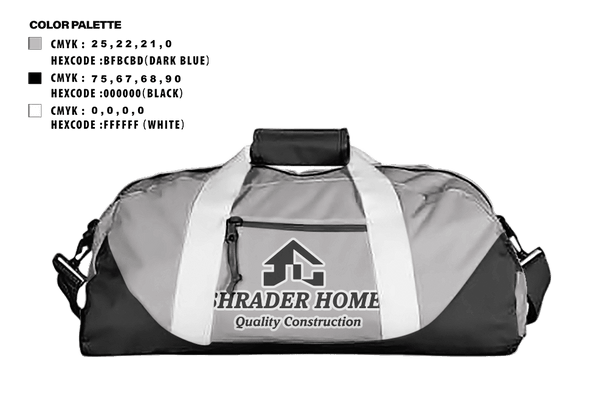 Duffle Bag, Shrader HomesShrader Homes, , Teamtime, Team time, sublimation, custom sports apparel, team uniforms, spirit wear, spiritwear, sports uniforms, custom shirts, team store, custom team store, fundraiser sports, apparel fundraiser