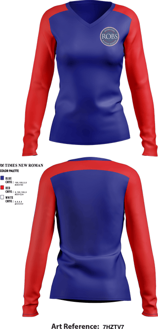 Women's Long Sleeve Vneck Shirt, River Oaks Baptist School, Spirit Store, Teamtime, Team time, sublimation, custom sports apparel, team uniforms, spirit wear, spiritwear, sports uniforms, custom shirts, team store, custom team store, fundraiser sports, apparel fundraiser