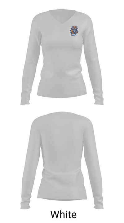 Chilton County High School Band 18562381 Women's Long Sleeve V-neck Shirt - 27