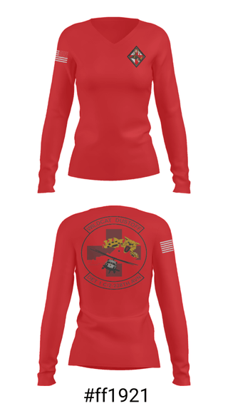 Women's Long Sleeve Vneck Shirt, , Army, Teamtime, Team time, sublimation, custom sports apparel, team uniforms, spirit wear, spiritwear, sports uniforms, custom shirts, team store, custom team store, fundraiser sports, apparel fundraiser