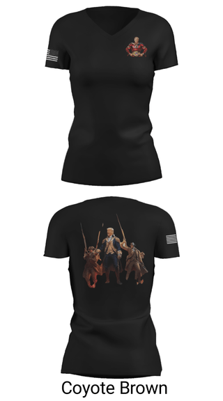 Women's Short Sleeve Vneck Shirt, , Army, Teamtime, Team time, sublimation, custom sports apparel, team uniforms, spirit wear, spiritwear, sports uniforms, custom shirts, team store, custom team store, fundraiser sports, apparel fundraiser