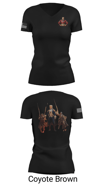 6th BEB Elk Forward  Support Company 17164006 Women's Short Sleeve V-neck Shirt - 20