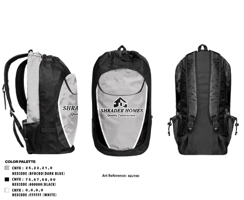 Gear Bag, Shrader HomesShrader Homes, , Teamtime, Team time, sublimation, custom sports apparel, team uniforms, spirit wear, spiritwear, sports uniforms, custom shirts, team store, custom team store, fundraiser sports, apparel fundraiser