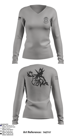Women's Long Sleeve Vneck Shirt, , Police, Teamtime, Team time, sublimation, custom sports apparel, team uniforms, spirit wear, spiritwear, sports uniforms, custom shirts, team store, custom team store, fundraiser sports, apparel fundraiser