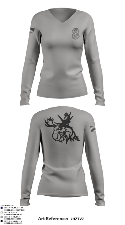 SPD TACTICAL RESPONSE TEAM 13504986 Women's Long Sleeve V-neck Shirt - 3