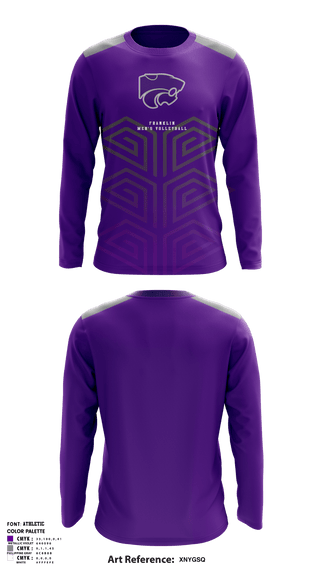 Long Sleeve Performance Shirt, Franklin High School Volleyball, Men's Volleyball, Teamtime, Team time, sublimation, custom sports apparel, team uniforms, spirit wear, spiritwear, sports uniforms, custom shirts, team store, custom team store, fundraiser sports, apparel fundraiser