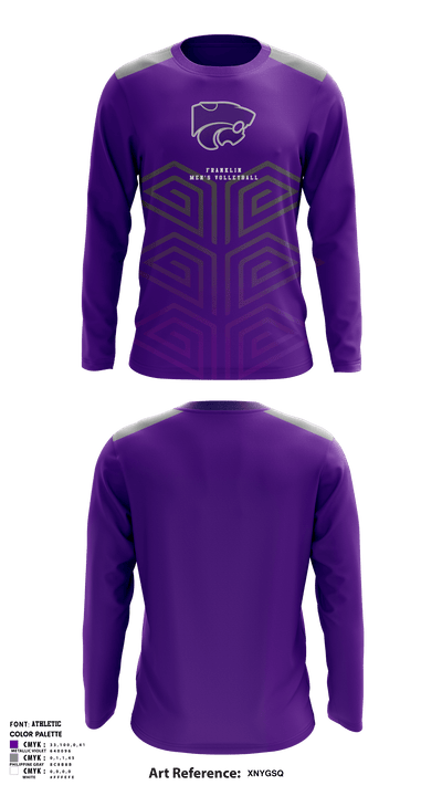 Franklin High School Volleyball 86995431 Long Sleeve Performance Shirt - 1