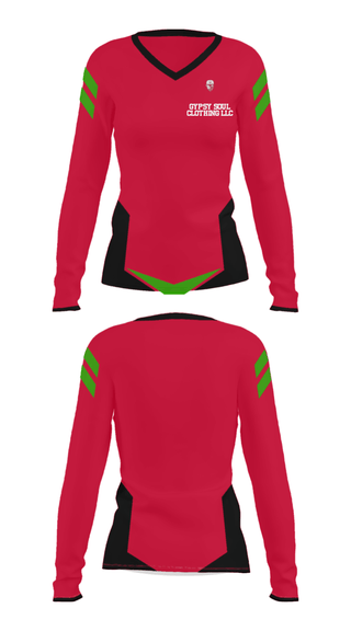 Women's Long Sleeve Vneck Shirt, Gypsy Soul Clothing Llc, , Teamtime, Team time, sublimation, custom sports apparel, team uniforms, spirit wear, spiritwear, sports uniforms, custom shirts, team store, custom team store, fundraiser sports, apparel fundraiser