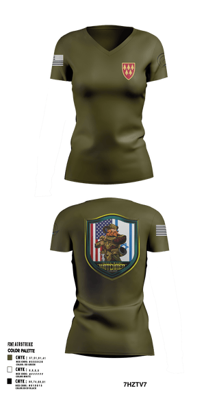 Women's Short Sleeve Vneck Shirt, 13TH Missile Defense Battery, , Teamtime, Team time, sublimation, custom sports apparel, team uniforms, spirit wear, spiritwear, sports uniforms, custom shirts, team store, custom team store, fundraiser sports, apparel fundraiser
