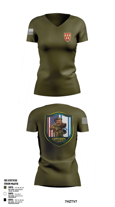 13TH Missile Defense Battery 47346318 Women's Short Sleeve V-neck Shirt - 1