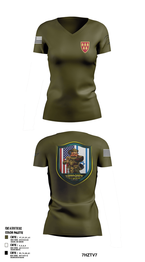 Women's Short Sleeve Vneck Shirt, 13TH Missile Defense Battery, , Teamtime, Team time, sublimation, custom sports apparel, team uniforms, spirit wear, spiritwear, sports uniforms, custom shirts, team store, custom team store, fundraiser sports, apparel fundraiser