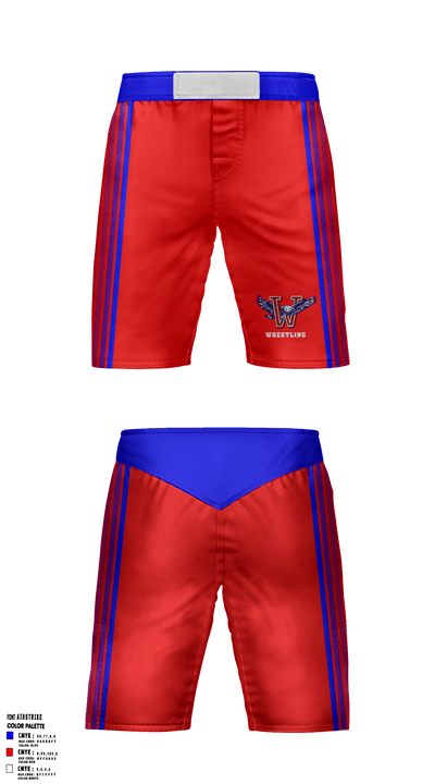 Wellsville High School Wrestling 60278905 Fight Shorts - 28