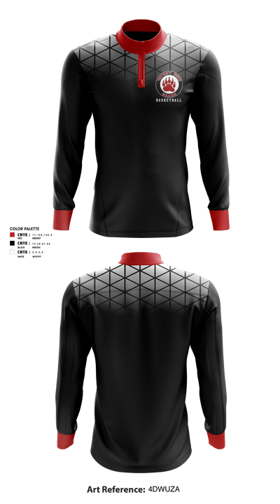 West Oso High School 66849421 Quarter Zip Jacket - 1