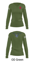 D Co 103rd BEB 81673350 Women's Long Sleeve V-neck Shirt - 40