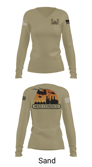 Women's Long Sleeve Vneck Shirt, , Army, Teamtime, Team time, sublimation, custom sports apparel, team uniforms, spirit wear, spiritwear, sports uniforms, custom shirts, team store, custom team store, fundraiser sports, apparel fundraiser