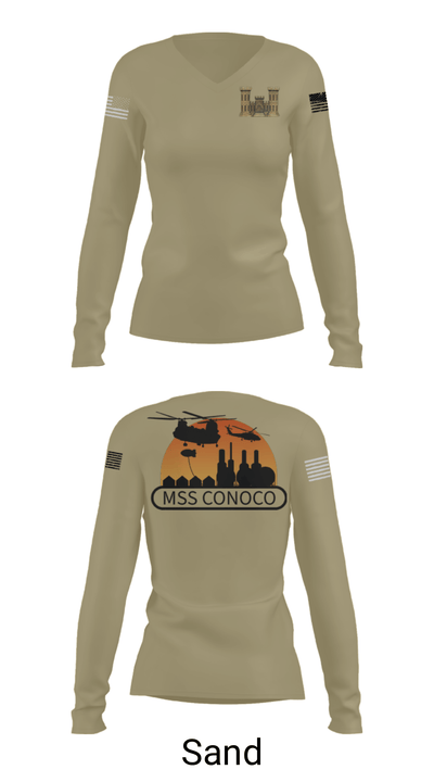 MSSC Essayons 2 48058860 Women's Long Sleeve V-neck Shirt - 42