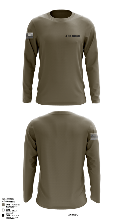 A co 188th 22802583 Long Sleeve Performance Shirt - 1