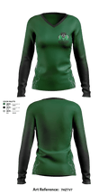 Midland Middle School Basketball 29014023 Women's Long Sleeve V-neck Shirt - 1