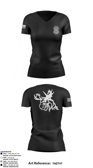 Women's Short Sleeve Vneck Shirt, , Police, Teamtime, Team time, sublimation, custom sports apparel, team uniforms, spirit wear, spiritwear, sports uniforms, custom shirts, team store, custom team store, fundraiser sports, apparel fundraiser