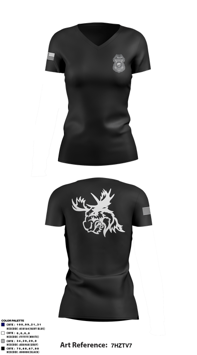 SPD TACTICAL RESPONSE TEAM 13504986 Women's Short Sleeve V-neck Shirt - 4