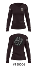 Wayne County K9 Team 22596021 Women's Long Sleeve V-neck Shirt - 7