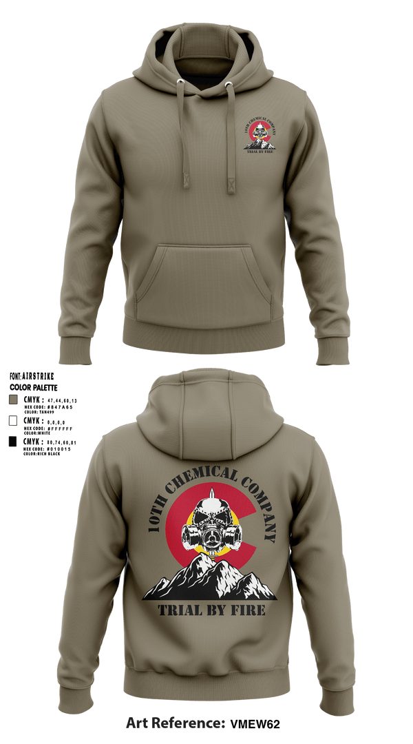 Hoodie, 10th Chemical Company, , Teamtime, Team time, sublimation, custom sports apparel, team uniforms, spirit wear, spiritwear, sports uniforms, custom shirts, team store, custom team store, fundraiser sports, apparel fundraiser