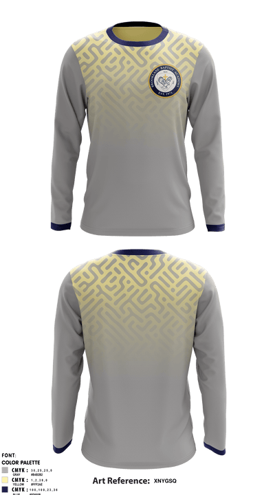Brooklane Baptist Academy 45787278 Long Sleeve Performance Shirt - 1