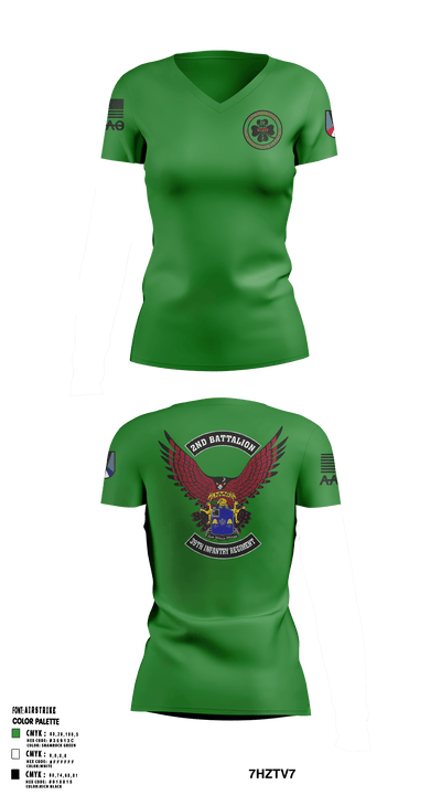 2-39 44850814 Women's Short Sleeve V-neck Shirt - 2