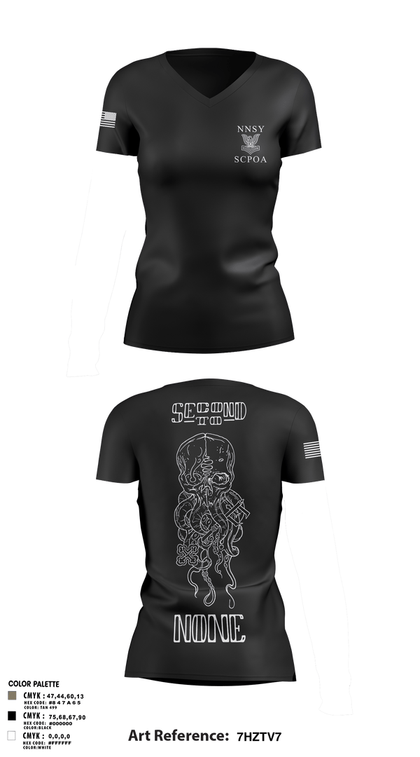 Women's Short Sleeve Vneck Shirt, NNSY SCPOA, Navy, Teamtime, Team time, sublimation, custom sports apparel, team uniforms, spirit wear, spiritwear, sports uniforms, custom shirts, team store, custom team store, fundraiser sports, apparel fundraiser