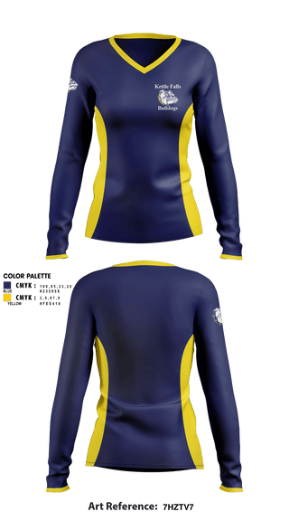 Women's Long Sleeve Vneck Shirt, Kettle Falls High School Cheer, Cheer, Teamtime, Team time, sublimation, custom sports apparel, team uniforms, spirit wear, spiritwear, sports uniforms, custom shirts, team store, custom team store, fundraiser sports, apparel fundraiser