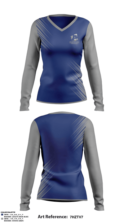 Aptos High School Softball 58601528 Women's Long Sleeve V-neck Shirt - 1