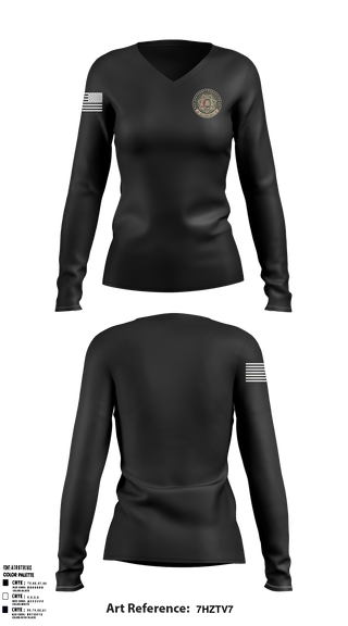 Women's Long Sleeve Vneck Shirt, , Police, Teamtime, Team time, sublimation, custom sports apparel, team uniforms, spirit wear, spiritwear, sports uniforms, custom shirts, team store, custom team store, fundraiser sports, apparel fundraiser