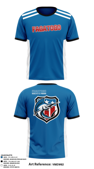 Short Sleeve Performance Shirt, Fagatogo Blues, Football, Teamtime, Team time, sublimation, custom sports apparel, team uniforms, spirit wear, spiritwear, sports uniforms, custom shirts, team store, custom team store, fundraiser sports, apparel fundraiser