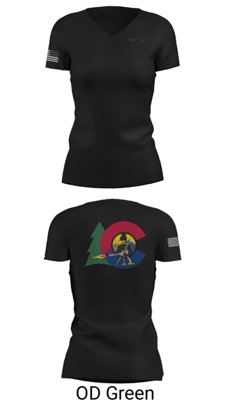 Women's Short Sleeve Vneck Shirt, , Army, Teamtime, Team time, sublimation, custom sports apparel, team uniforms, spirit wear, spiritwear, sports uniforms, custom shirts, team store, custom team store, fundraiser sports, apparel fundraiser