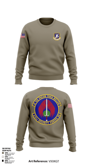 Crew Neck Sweatshirt, 315 SFS CHS, Air Force, Teamtime, Team time, sublimation, custom sports apparel, team uniforms, spirit wear, spiritwear, sports uniforms, custom shirts, team store, custom team store, fundraiser sports, apparel fundraiser