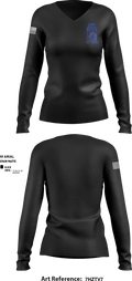 XVIII AIRBORNE CORPS 70736861 Women's Long Sleeve V-neck Shirt - 5