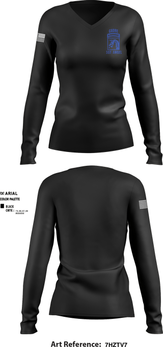 Women's Long Sleeve Vneck Shirt, , Army, Teamtime, Team time, sublimation, custom sports apparel, team uniforms, spirit wear, spiritwear, sports uniforms, custom shirts, team store, custom team store, fundraiser sports, apparel fundraiser