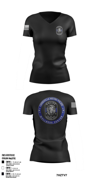 Women's Short Sleeve Vneck Shirt, , Police, Teamtime, Team time, sublimation, custom sports apparel, team uniforms, spirit wear, spiritwear, sports uniforms, custom shirts, team store, custom team store, fundraiser sports, apparel fundraiser