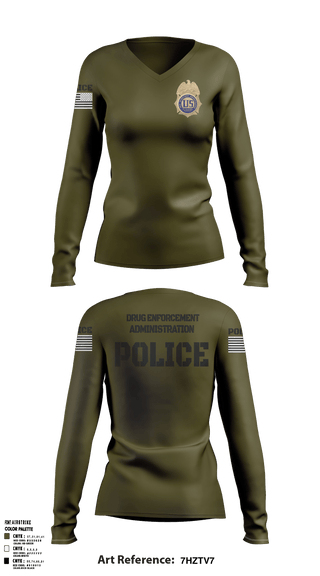 Women's Long Sleeve Vneck Shirt, , Police, Teamtime, Team time, sublimation, custom sports apparel, team uniforms, spirit wear, spiritwear, sports uniforms, custom shirts, team store, custom team store, fundraiser sports, apparel fundraiser