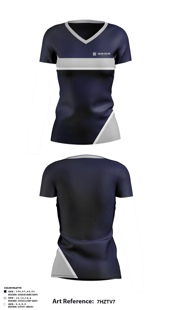 Women's Short Sleeve Vneck Shirt, Galena Middle School, Spirit Store, Teamtime, Team time, sublimation, custom sports apparel, team uniforms, spirit wear, spiritwear, sports uniforms, custom shirts, team store, custom team store, fundraiser sports, apparel fundraiser