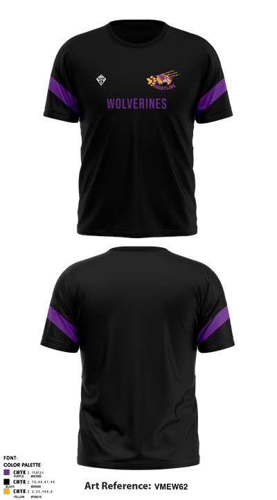 Bayfield High School Wolverine Wrestling 12563636 Short Sleeve Performance Shirt - 5