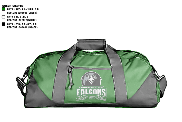 Duffle Bag, River Valley High School Cross Country, Cross Country, Teamtime, Team time, sublimation, custom sports apparel, team uniforms, spirit wear, spiritwear, sports uniforms, custom shirts, team store, custom team store, fundraiser sports, apparel fundraiser