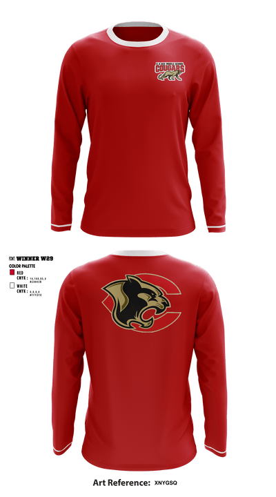 E A Cox Middle School Volleyball 38819293 Long Sleeve Performance Shirt - 1