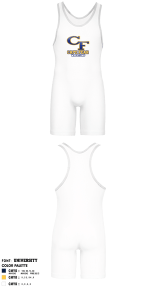 Wrestling Singlet, Cape Fear High School Wrestling, Wrestling, Teamtime, Team time, sublimation, custom sports apparel, team uniforms, spirit wear, spiritwear, sports uniforms, custom shirts, team store, custom team store, fundraiser sports, apparel fundraiser